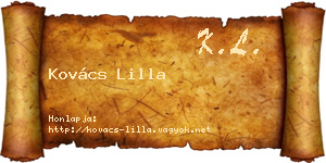 Kovács Lilla névjegykártya